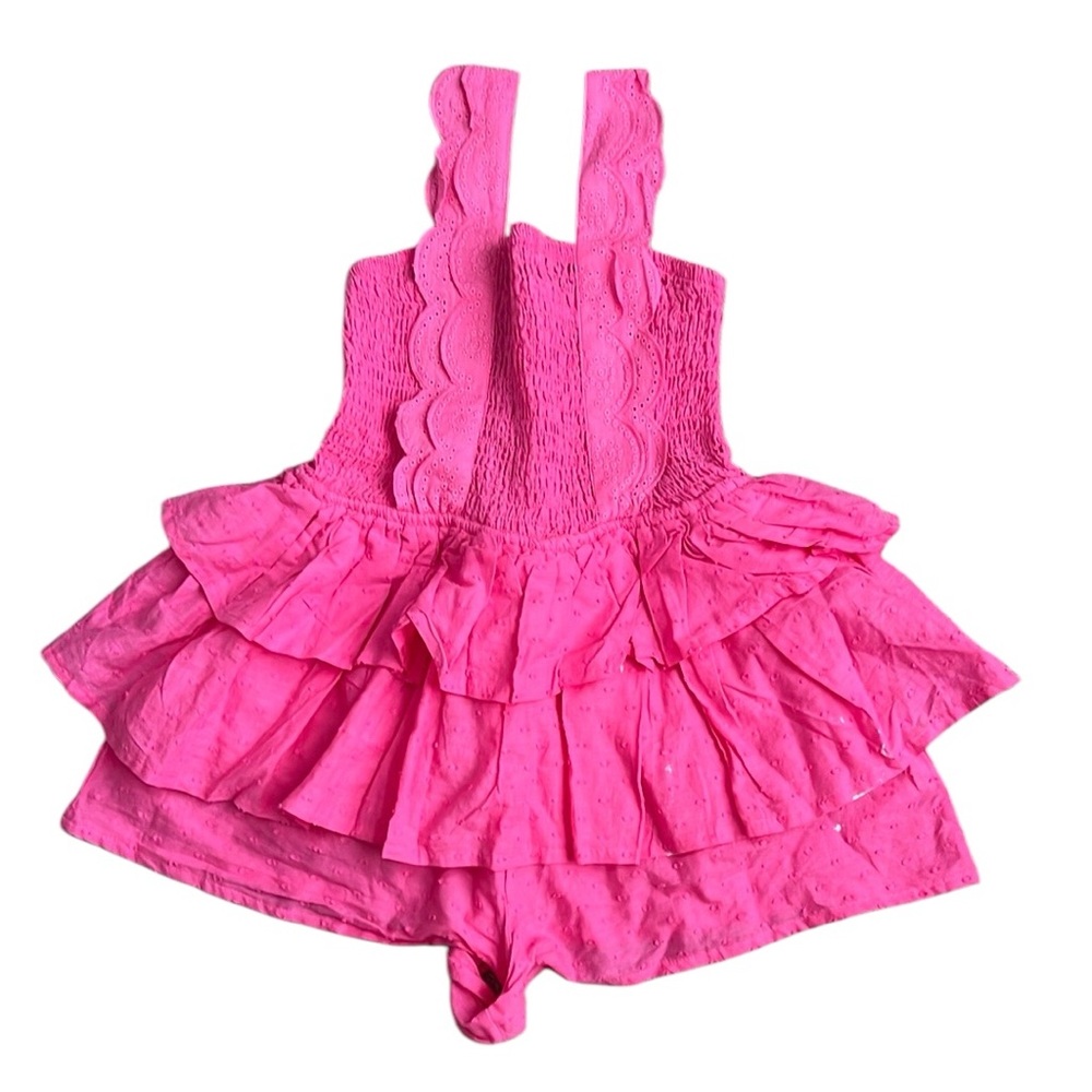 BCBGirls Pink Ruffled Jumpsuit skorts size 8